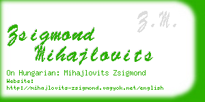 zsigmond mihajlovits business card